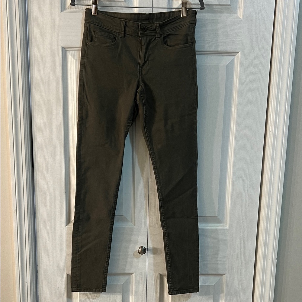 H&M Dark Green/Gray Skinny Jeans—Cotton/Poly Stretch (Bundle 3 jeans for $24)